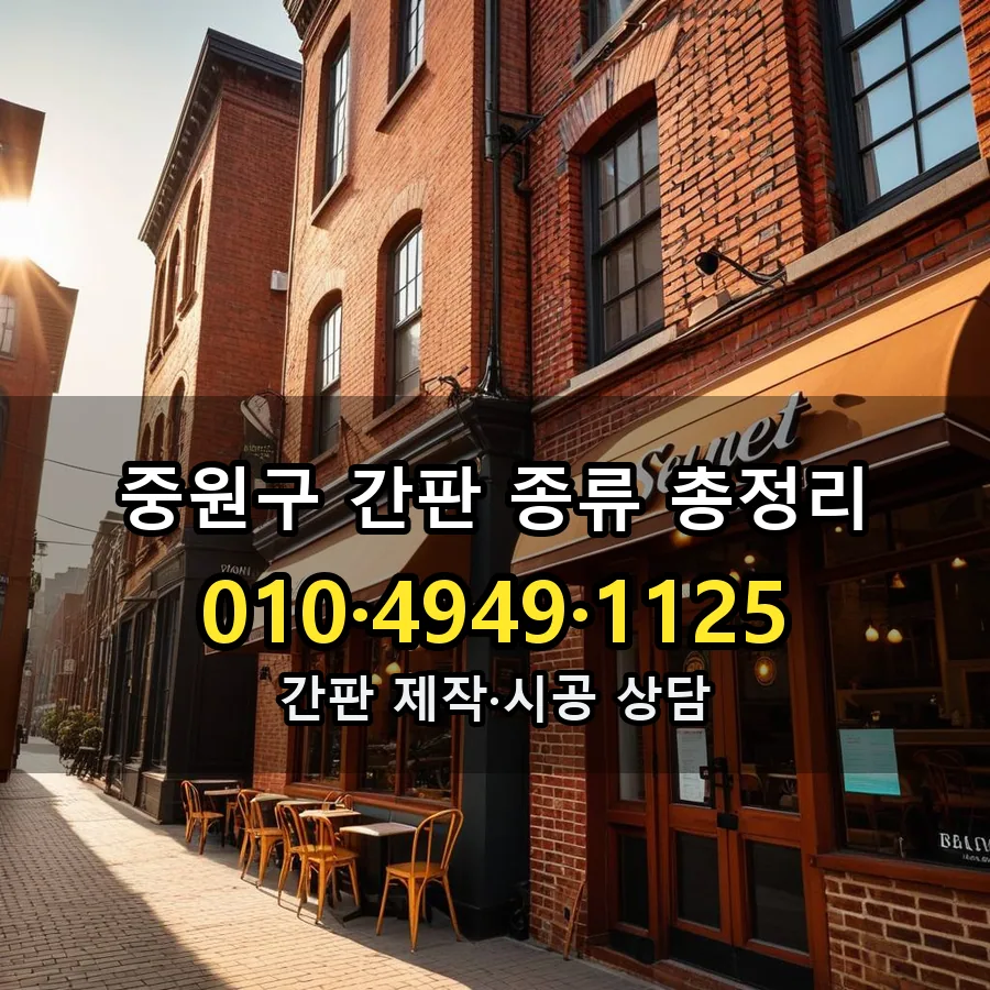 간판 종류 총정리 설치 현장